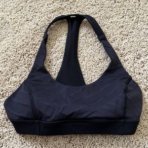 Lululemon ebb and flow racerback bra (black)